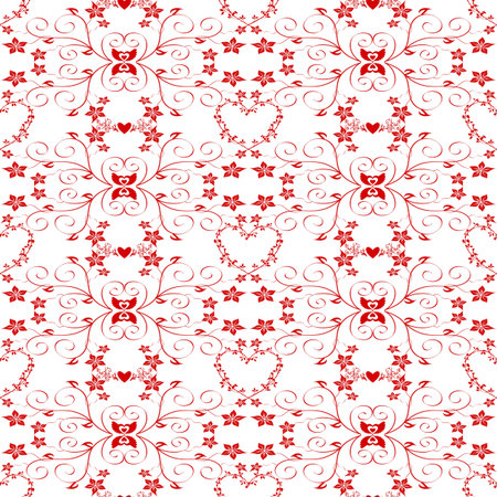 Beautiful background of seamless floral patternのイラスト素材