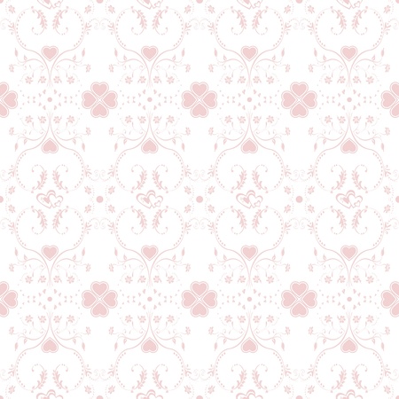 Seamless pattern of hearts and floral 
のイラスト素材