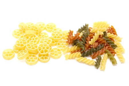 Pasta closeup on white background 
の写真素材