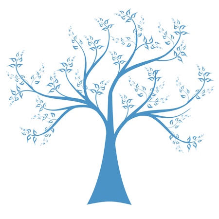 Art tree isolated on white backgroundのイラスト素材