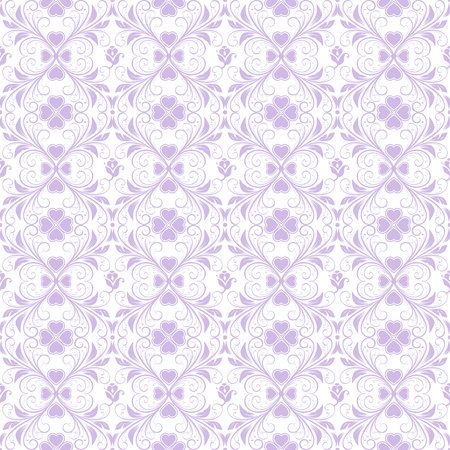 Background of seamless floral and heart patternのイラスト素材