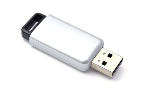 USB storage drive isolated on white 