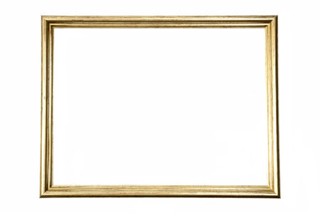Old frame isolated on white background
