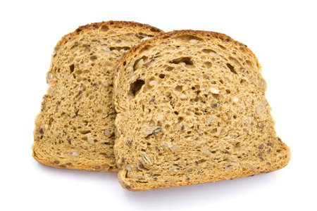 Black bread isolated on white background 