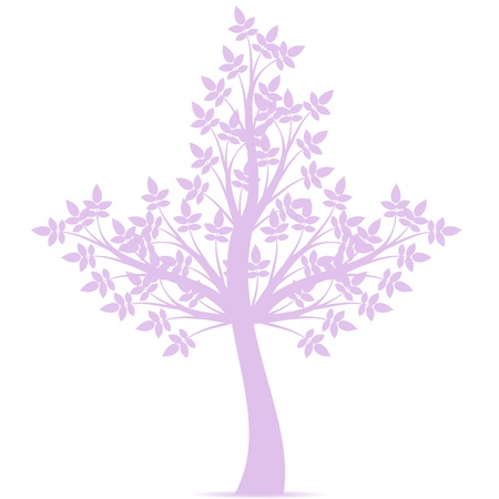 Beautiful art tree isolated on white background のイラスト素材