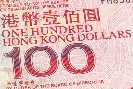100 Hong Kong Dollar backgorundの写真素材