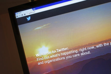 Twitter website on a computer screen