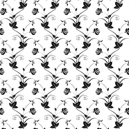 Seamless background of rose patternのイラスト素材