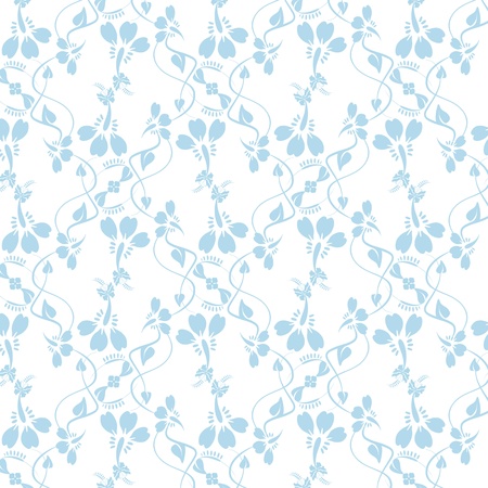Beautiful background of seamless floral patternのイラスト素材