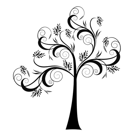 Beautiful art tree isolated on white backgroundのイラスト素材