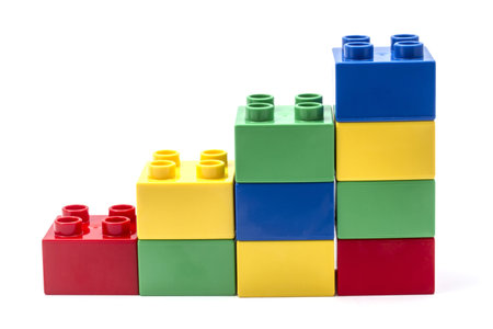 Building Blocks Isolated on White Background
