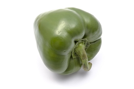 Green pepper isolated on white background の写真素材