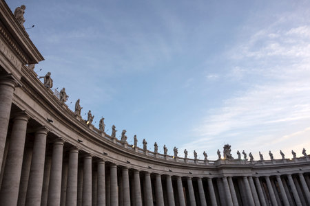 Saint Peter's Square in Vatican,Italyのeditorial素材