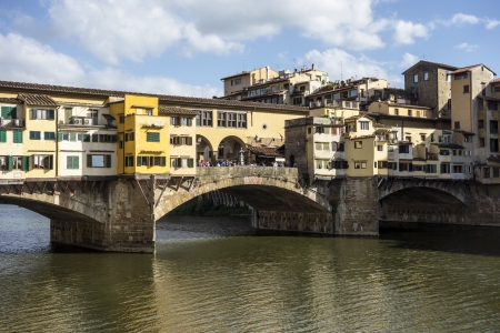 Ponte Vecchio (Old Bridge) in Florence,Italyの写真素材