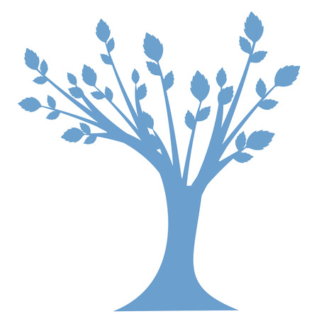 art tree silhouette isolated on white backgroundのイラスト素材