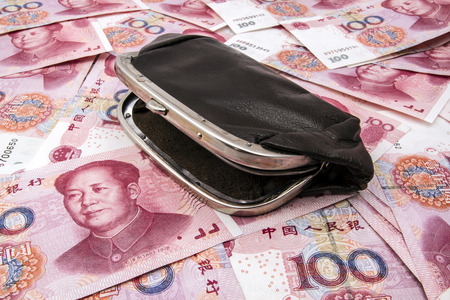 Chinese currency - 100 yuan background の写真素材