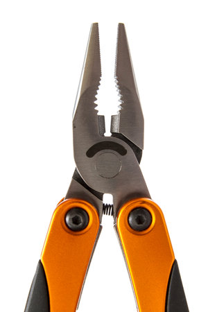Pliers closeup on white background 