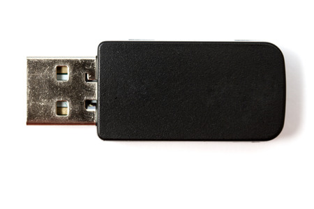 USB memory stick isolated on white の写真素材