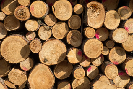 Texture of wood logs 