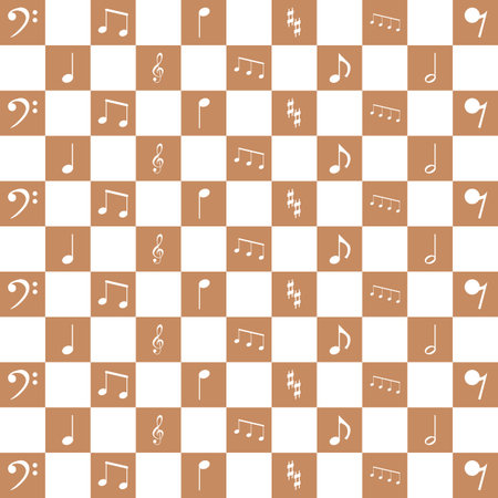 Seamless background with music notes patternのイラスト素材
