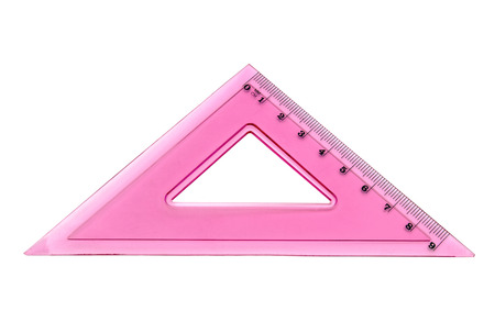 triangle isolated on white background の写真素材
