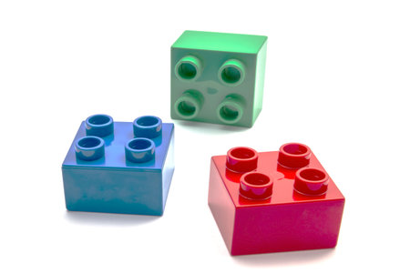 Building Blocks Isolated on White Background