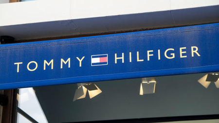 Palma de Mallorca, Spain - September 23, 2017.  Tommy Hilfiger store sign. Tommy Hilfiger is an...