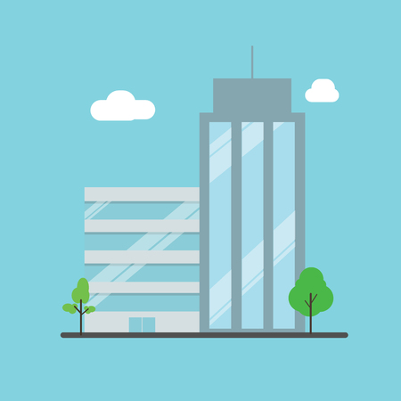 building vector illustration in flat designのイラスト素材