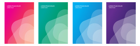 set of flyer,cover,brochure,poster or banner template design with abstract geometric shape backgroundのイラスト素材
