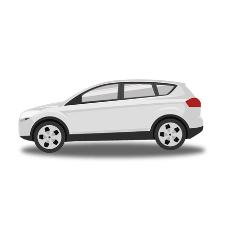 white car vector illustrationのイラスト素材