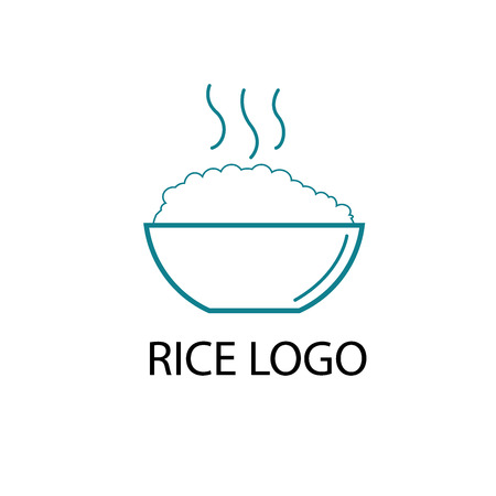 rice logo or icon line art styleのイラスト素材