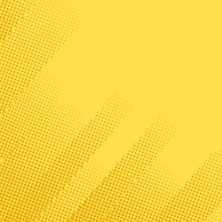 Abstract yellow background retro comic style halftone pop artのイラスト素材
