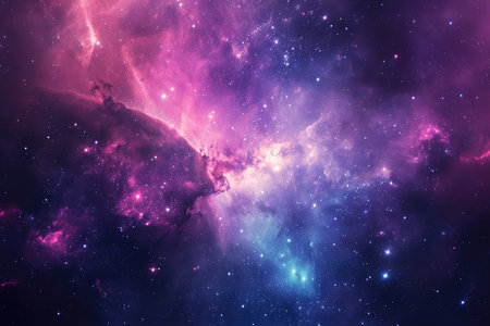 A mesmerizingly colorful galaxy, perfect for your designs related to astronomy.の素材