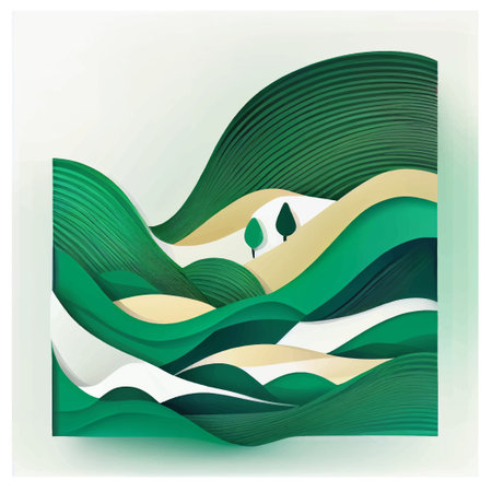 vector illustration of green eco background earth dayのイラスト素材