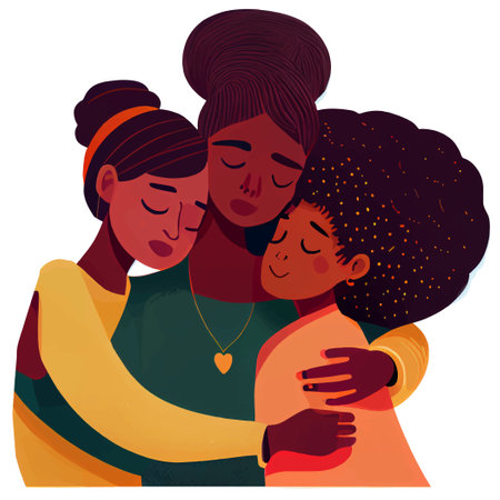 vector illustration of mother with her lovely family celebrating mothers dayのイラスト素材