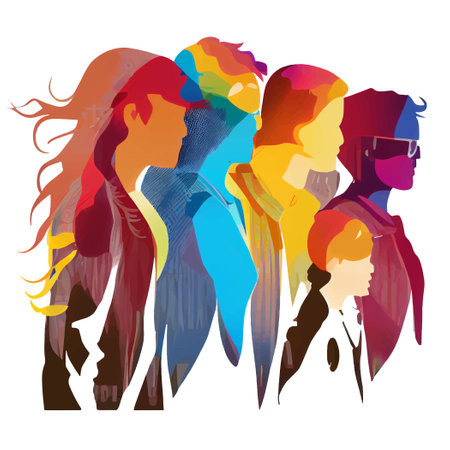 vector illustration of diversity people group supporting each otherのイラスト素材
