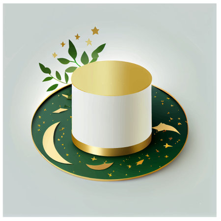 vector illustration of crescent on the podium isolated on white backgroundのイラスト素材