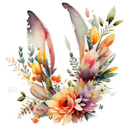 vector illustration of frame theme easter and spring isolateのイラスト素材
