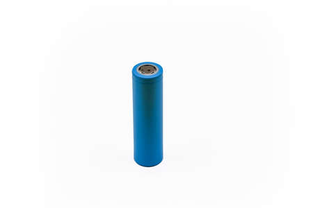 Cylindrical battery, accumulator for a pack of cells, on white backgroundの写真素材