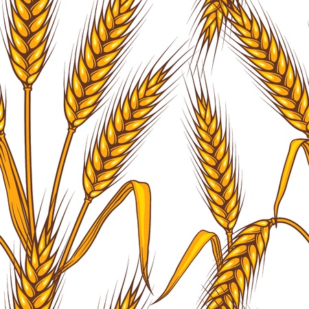 Abstract textured wheat field  Seamless pattern  Vector のイラスト素材