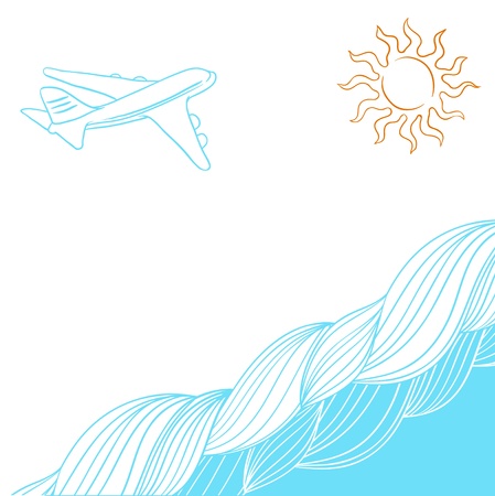 Travel background for you design collor Illustration のイラスト素材