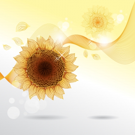 Yellow sunflowers flower element for design のイラスト素材