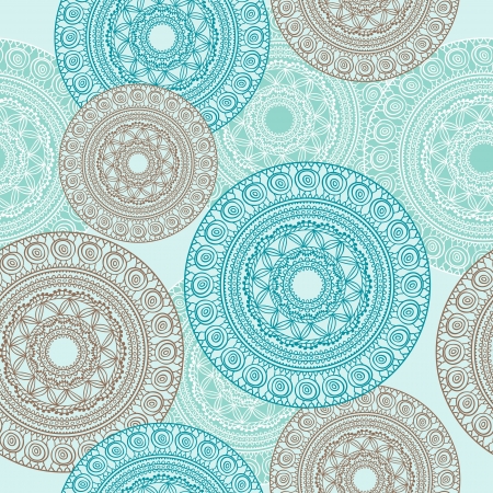 illustration   Seamless Pattern   Ornamental round lace のイラスト素材