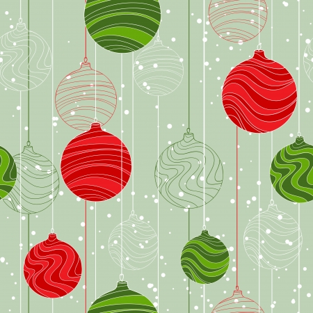 Retro elements for design Christmas balls seamless texture のイラスト素材