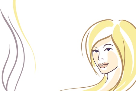 Fashion hand drawn girl  Vector illustration without background のイラスト素材