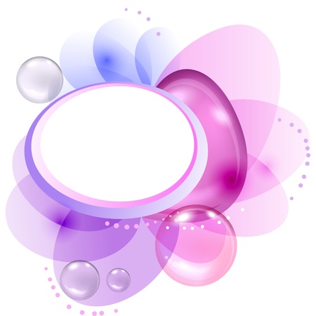 Color abstract with transparent bubbles and drops のイラスト素材