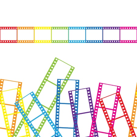 Abstract background with a film stripのイラスト素材