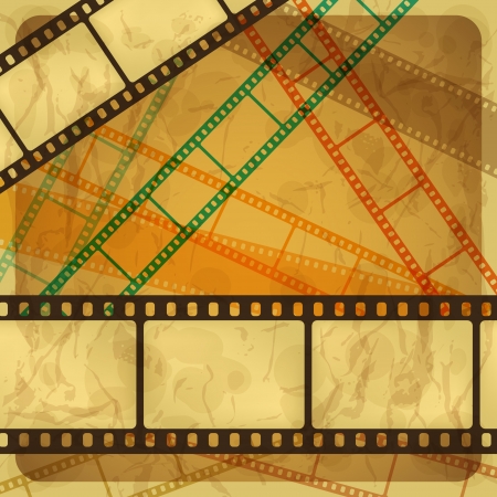 Vintage scratch background with film frameのイラスト素材