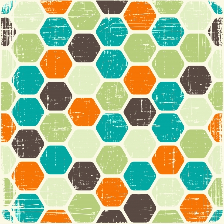 Abstract retro geometric scratched background のイラスト素材