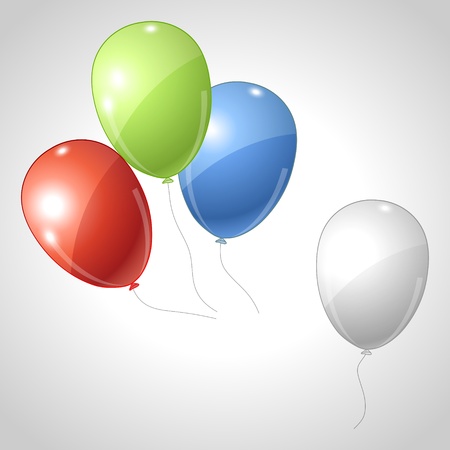 Red green blue flying balloons  Rgb concept のイラスト素材